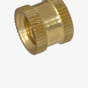 Navojni umetci za umetanje oblika F nažljebljeni bez ramena, sa slijepom rupom s navojem, za termoplaste i duroplaste Mjed - obična