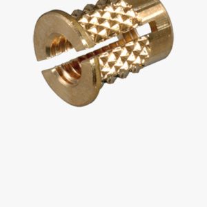 BancLok® RK 842 - Utisnuti navojni umetci s ekspanzijskim sidrenjem s malom glavom, s križnim naborima, za termoplaste i duroplaste Mjed - obična