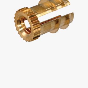 BancLok® F 821/822/823 - Utisnuti navojni umetci s ekspanzijskim sidrenjem bez glave, s rubom zupčanika i profilom za sidrenje, za drvo, meku plastiku i kompozitne materijale Mjed - obična