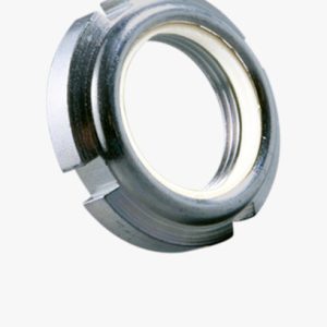 ELASTIC-STOP® GUK - Okrugle matice s prorezima za viljuškaste ključeve s poliamidnim umetkom Čelik za slobodno rezanje - pocinčan s debelim slojem pasivacije