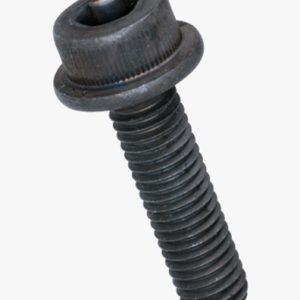 Vijci s inbus glavom s prirubnicom s djelomičnim / punim navojem Čelik - 12.9 - crni