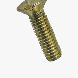 Strojni vijci ovalne upuštene glave s prorezima Mjed - obični