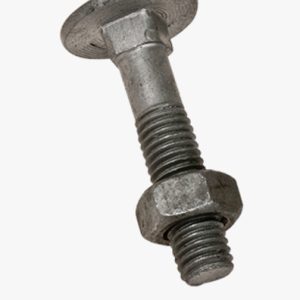 Vijci s okruglom glavom i kvadratnim vratom s šesterokutnom maticom Čelik - 4,6 / 4,8 (prema izboru proizvođača) - vruće pocinčano