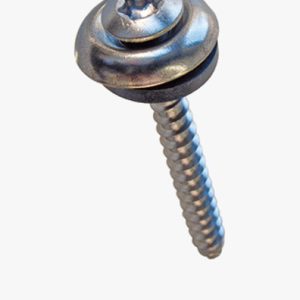 Heksalobularni (6 režnja) vijci za ugradnju s ovalnom upuštenom glavom i utičnicom s prorezom, sastavljeni sa završnom podloškom i brtvenim prstenom Nehrđajući čelik - A2 - običan