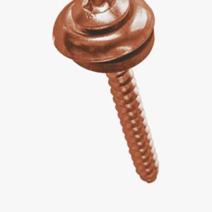 Heksalobularni (6 režnja) vijci za ugradnju s ovalnom upuštenom glavom i utičnicom s prorezom, sastavljeni sa završnom podloškom i brtvenim prstenom Nehrđajući čelik - A2 - presvučen bakrom