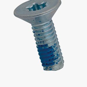 TufLok® - Heksalobularni vijci s upuštenom ravnom glavom s punim navojem s TufLok® zakrpom Čelik - 08.8 / 8.8 (oznaka glave je odlučujuća) - pocinčano plavo