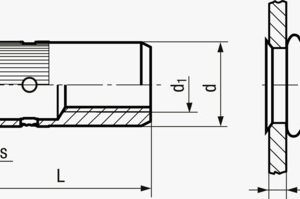 ecosyn® BCT RBB/KS - matice za slijepe zakovice, nazubljena drška, mala upuštena glava, otvoreni kraj Aluminij - ravni