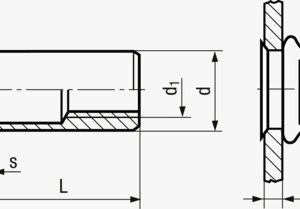 FASTEKS® FILKO AVKS - Slijepe zakivne matice mala upuštena glava, okrugla drška, otvoreni kraj Nehrđajući čelik - A2