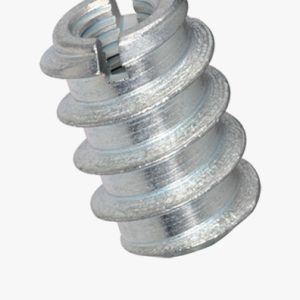 Rampa® B - Samorezni navojni umetci bez glave, s prorezom, s neprekinutim unutarnjim navojem, za meko drvo Čelik - plavo pocinčano