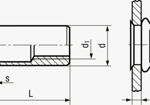 FASTEKS® FILKO Poly - Slijepe zakivne matice mala upuštena glava, okrugla drška, otvoreni kraj Nehrđajući čelik - A2