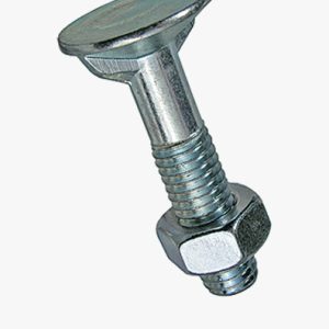 Vijci s ravnom glavom s dvostrukim rebrima sa šesterokutnom maticom Čelik - 4.6 - plavo pocinčano