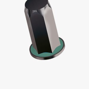 TUBTARA® HDPX - Slijepe zakivne matice s ravnom glavom s brtvom ispod glave Precote 200, puni šesterokutni prihvat, zatvoreni kraj Čelik - pocinčan, Precote