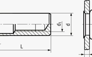 FASTEKS® FILKO C/ROKSG - Slijepe zakivne matice mala upuštena glava, okrugla drška, zatvoreni kraj Nehrđajući čelik - A2