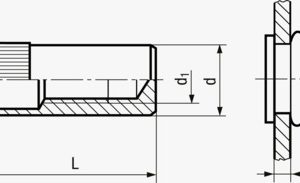 FASTEKS® FILKO RUC/FEFG - Matice za slijepe zakovice, ravna glava, nazubljena drška, zatvoreni kraj Čelik - pocinčan s debelim slojem pasivacije