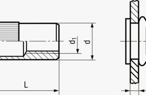 FASTEKS® FILKO RUC/FEF - Matice za slijepe zakovice s ravnom glavom, nazubljeni prihvat, otvoreni kraj Čelik - pocinčan s debelim slojem pasivacije