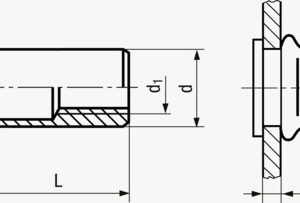 FASTEKS® FILKO UC/FEF - Slijepe zakivne matice s ravnom glavom, okrugla drška, otvoreni kraj Čelik - pocinčan s debelim slojem pasivacije