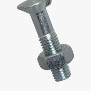 Vijci za plug s ravnom glavom s pričvrsnim ključem i šesterokutnom maticom Čelik - 4,6 / 4,8 (prema izboru proizvođača) - plavo pocinčano