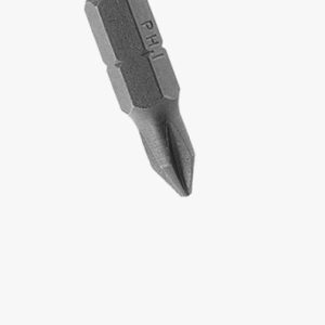 Bitovi odvijača 1/4" za Phillips vijke, kratki čelik - toplinski obrađeni - obični