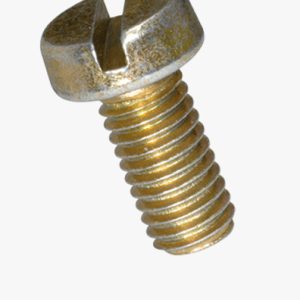 Strojni vijci s proreznom glavom Čelik - 4,8 - žuto pocinčano