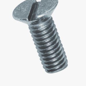 Strojni vijci s ravnom upuštenom glavom i prorezom Čelik - 4,8 - plavo pocinčani