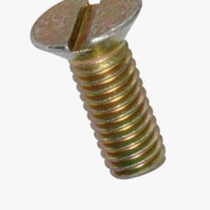 Strojni vijci s ravnim prorezima i upuštenom glavom Čelik - 4,8 - žuto pocinčano