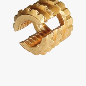 IN-STOP® C MV2 - Utisnuti navojni umetci s ekspanzijskim sidrenjem bez glave, s zupčanim rubom i profilom za sidrenje, za termoplaste Mjed - obična