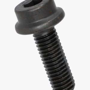 INBUS RIPP® - Vijci s nazubljenom šesterokutnom soc glavom s prirubnicom s djelomičnim / punim navojem Čelik - 100 - crna