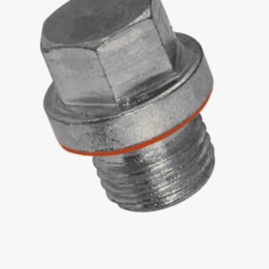 Čepovi sa šesterokutnom glavom s rubom, metrički fini navoj - s brtvenim prstenom Čelik - ravni