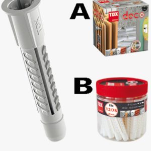 TOX Deco - Višenamjenski tiplovi s prstenom od polietilena