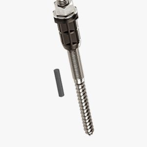 TOX Thermo Proof Wood - sustav za razmaknutu montažu s visećim vijcima, Iso odstojnikom, šesterokutnim maticama i podloškama Nehrđajući čelik - A2