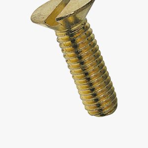 Strojni vijci s ravnom upuštenom glavom s prorezima Mjed - ravni