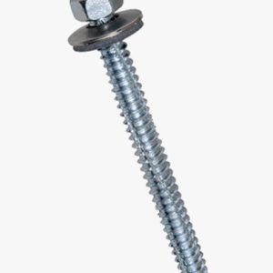 Građevinski vijci s konusnim krajem s djelomičnim/potpunim navojem, s brtvenom podloškom Čelik - kaljen - pocinčan plavo