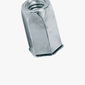 TUBTARA® HUKO/HSKO (HUT/FEKS, HST/FEKS) - Slijepe zakivne matice mala upuštena glava, puni šesterokutni prihvat, otvoreni kraj Čelik - pocinčan