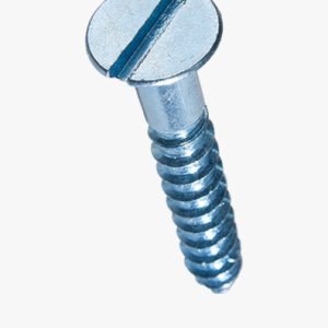 Vijci za drvo s ravnim prorezima i upuštenom glavom Čelik - plavo pocinčano