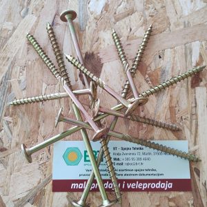 Vijak za drvene grede sa proširenom glavom